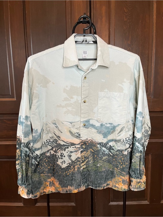 BDG Other - BDG Urban Outfitters Mountain Landscape Corduroy Shirt Western Long Sleeve Sz L